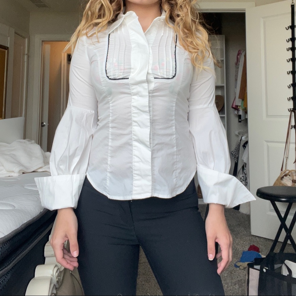 Fashion nova x Cardi B White button down shirt / blouse